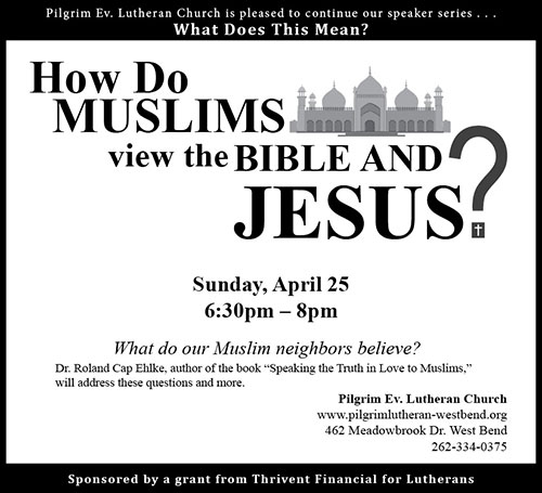 Newspaper ad for church speaker