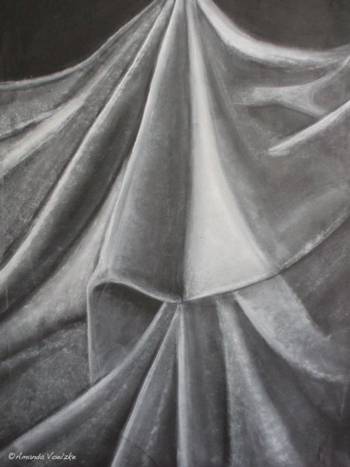 Drapery Study in Charcoal